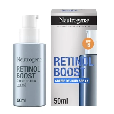 Image de Neutrogena Crème de Jour Retinol Boost SPF 15 (50 ml) Soin visage au rétinol pour combattre les signes visibles du vieillissement hydratante avec protection solaire