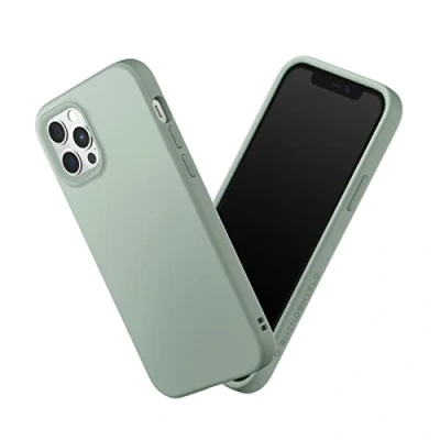 Image de RhinoShield Coque Compatible avec [iPhone 12/12 Pro] SolidSuit Fine Technologie d&#039;absorption des Chocs et Finition Premium Mate, Contour Objectif Photo Interchangeable Vert Sauge