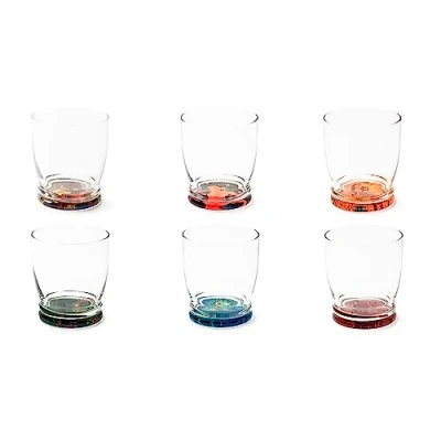 Image de Excelsa Aboriginal Lot de 6 verres avec fond décoré, 340 ml, diamètre 8 cm, verre