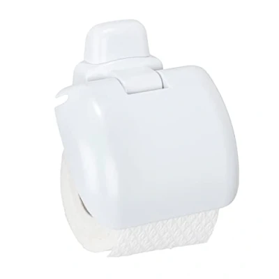 Image de WENKO Dérouleur Papier WC avec Couvercle Pure Blanc