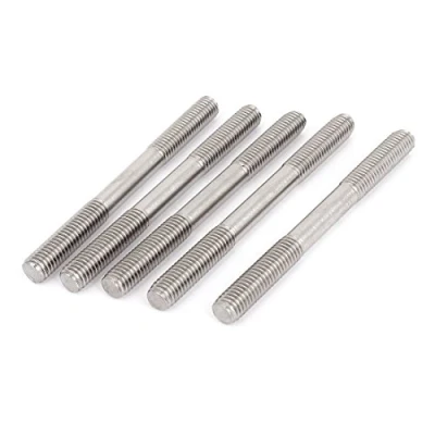 Image de sourcing map A2 Inox Acier Double Extrémité Fileté Goujon Vis Boulon M8 x 90mm 5Pcs
