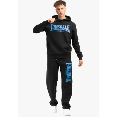 Image de Lonsdale Chatsworth Sweat à Capuche, Noir/Bleu, XL Homme