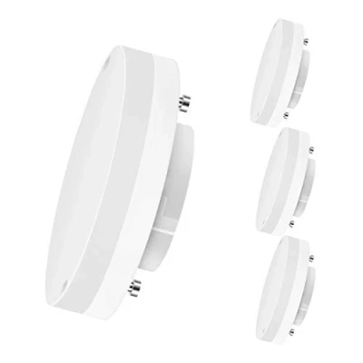 Image de LVWIT Ampoules LED GX53, 5W équivalent à 40W, 3000K Lumière Blanche Chaude, 470 lm, Faible consommation, Non dimmable Pack de 4 Unités.