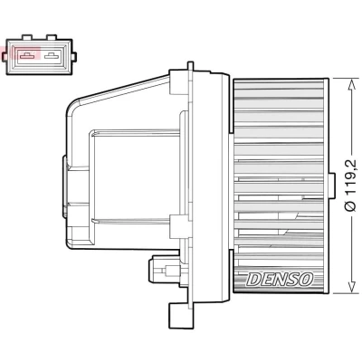 Image de DENSO DEA33003 Pulseur d&#039;Air pour véhicules avec direction à gauche VOLVO: S60 I, XC90 XC70 I Cross Country