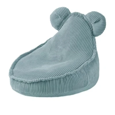 Image de MISIOO Pouf pour enfant Huggy Bear Fauteuil En velours côtelé Idéal la chambre d&#039;enfant Facile à laver Léger et élégant 68 x 45 cm Bleu