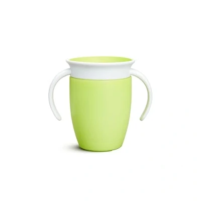Image de Munchkin Tasse d’Apprentissage Miracle 360, Gobelet 360 Bébé, Enfant sans BPA avec Poignées, Magique Antifuites, Compatible Lave Vaisselle, Verre Bébé 6 mois et plus 207 ml, Vert