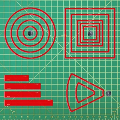 Image de Area of Effect Lot de 15 modèles jeu (incluant cube, cône, cercle et ligne) en acrylique AOE marqueur dommages à onglet RPG Accessoires pour donjons dragons, Pathfinder, D&amp;D