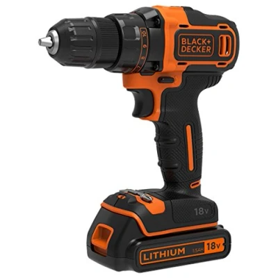 Image de Black &amp; Decker BDCDD186B QW Perceuse visseuse 18V sans fil avec chargeur/batterie 1,5 Ah