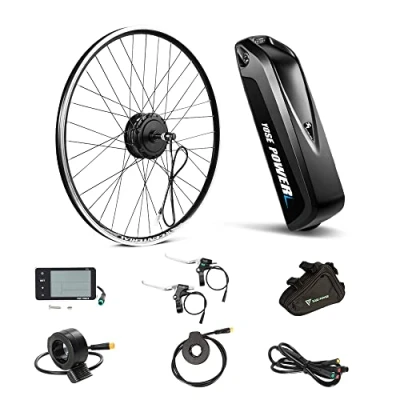Image de YOSE POWER kit de Conversion Ebike 28 Pouces, Roue arrière 28&quot; 36V350W, vélo électrique (700C) pour Libre (sans pignon hélicoïdal) avec Batterie 36V13Ah MIFA