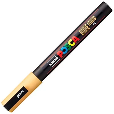 Image de uni ball Posca 186520 Marqueur à pointe ogive fine 0,9 1,3 mm Abricot