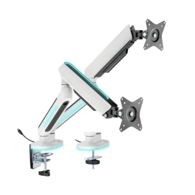 Image de OPLITE Bras Articulé Double Écran MT20 LED RGB Fixation TV Ecran 17&quot; Jusqu&#039;à 34&quot; Pouces 9KG