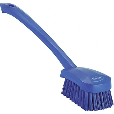 Image de Vikan Hygiène Brosse à vaisselle Avec manche long Fibres dures Violet