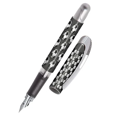 Image de ONLINE stylo à encre College Goal│ plume ergonomique pour l&#039;école │ moyenne, partie soft grip cartouches d&#039;encre standard rechargeable │idéal enfants, 1 Unité (Lot de 1)