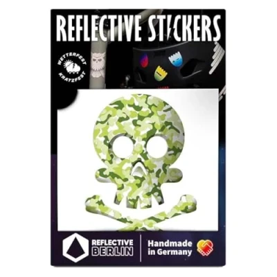 Image de Reflective Berlin Décalcomanies Autocollants réfléchissants Adulte Unisexe, Skull Camo, Taille Unique
