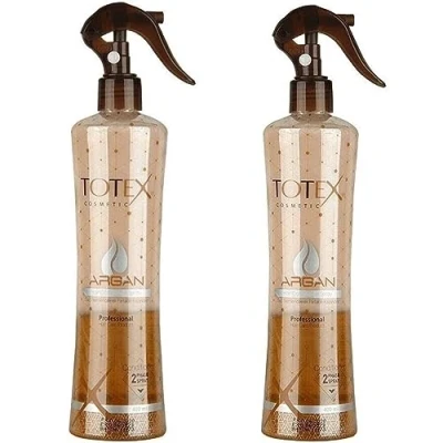Image de TOTEX ® Argan Après shampoing 2 phases En spray 400 ml Traitement des cheveux Sans rinçage Parfum pour (2 pièces)