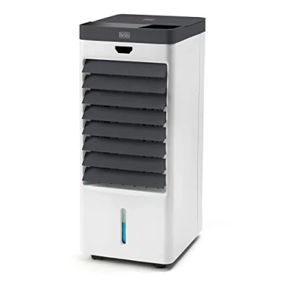 Image de BLACK+DECKER BXAC50E Climatiseur mobile 75W, ventilateur, humidificateur, purificateur, 4 bacs à glaçons, 5L, 3 vitesses, modes, oscillant, télécommande, minuterie 7.5h, roues