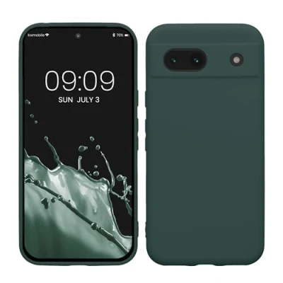 Image de kwmobile Housse Compatible avec Google Pixel 8a Coque de téléphone en TPU Protection Appareil Photo Bleu Vert
