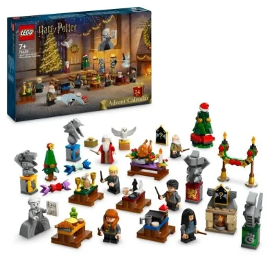 Image de LEGO Harry Potter Calendrier de l’Avent 2024 Jouet Fascinant pour Enfants Inspiré Poudlard 7 minifigurines 16 constructions Miniatures Cadeau Noël Filles et Garçons dès Ans 76438