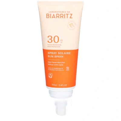 Image de Laboratoires de Biarritz Crème Solaire en Spray SPF30 Certifiée Bio Visage et Corps Pour Adulte Texture Fluide Légère Sans Traces Blanches 100 ml Fabriqué France