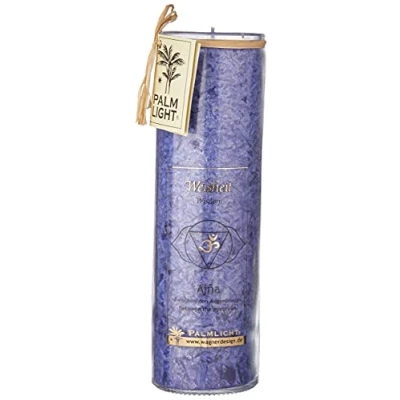 Image de Palm Light 4041678000851 Bougie, Ajna Chakra, Env. 100 Heures de durée Combustion, 20 cm, Bleu/Indigo