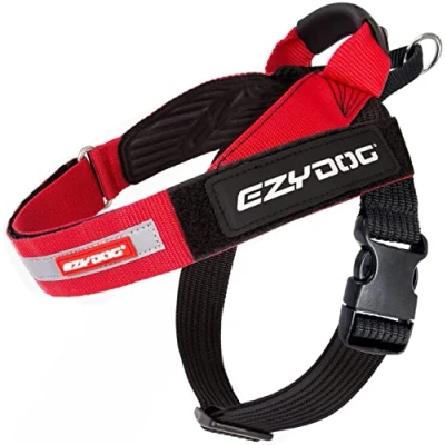 Image de EZYDOG Express Harnais pour Chien Chiens de Petite, Moyenne et Grande Taille, Design Ergonomique coudé, poignée moulée Prise en Main Facile, Boucle latérale à dégagement Facile