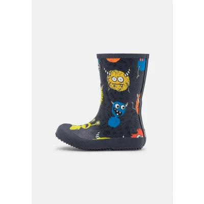 Image de Viking Indie Print Unisex Bottes en caoutchouc navy/multicoloured pour enfants, Taille: 28, Navy/multi coloured Matière synthétique