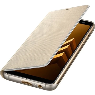 Image de Etui folio Neon Samsung EF FA530PF doré pour Galaxy A8 A530 2018 Neuf