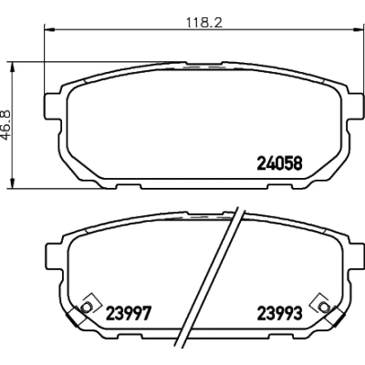 Image de HELLA 8DB 355 010 871 Jeu de plaquettes frein avec indicateur d&#039;usure KIA: SORENTO 1