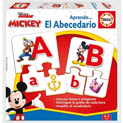 Image de Jeu éducatif pour bébé Educa Apprendre L&#039;Abécéral avec Mickey et Ses Amis Blanc Enfant Mixte