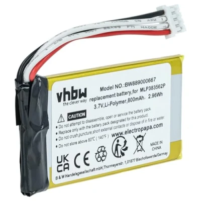 Image de vhbw Batterie Compatible avec JBL Go 3 Haut parleurs, Enceintes portatives (800mAh, 3,8V, Li polymère)