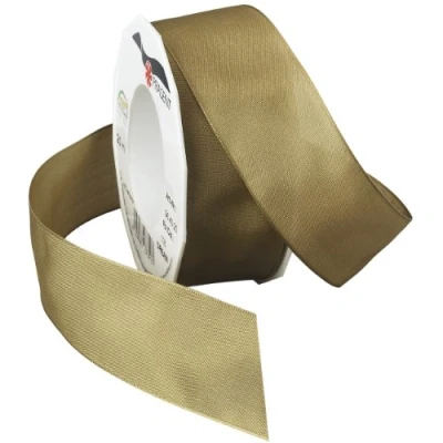 Image de PRÄSENT C.E. Pattberg Dream Ruban Tissu Taupe avec Bords en Fil de Fer, 20 m pour des Cadeaux colorés, Largeur 40 mm, décoration, Emballage et Couture