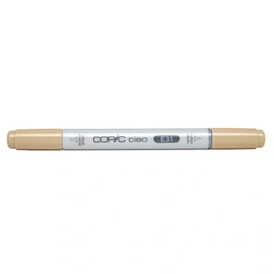 Image de COPIC Ciao E31, Brick Beige, Twin Marker avec une pointe moyenne et pinceau