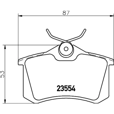 Image de HELLA 8DB 355 017 711 Jeu de plaquettes frein non préparé pour indicateur d&#039;usure avec vis d&#039;étrier AUDI: A4 B7 Avant, Berline