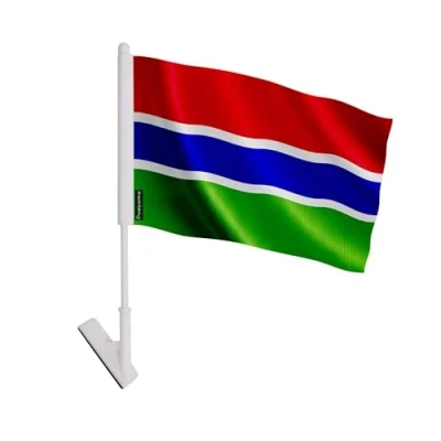 Image de Drapeau adhésif Gambie 14 x 21 cm 10 pièces Polyester Léger et robuste