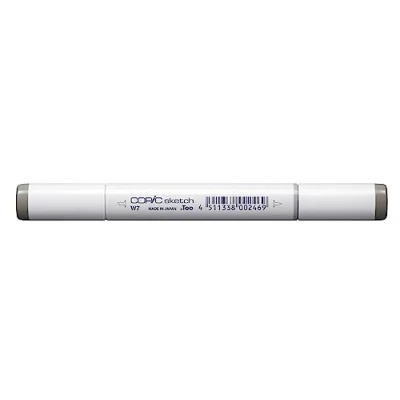 Image de COPIC Sketch W 7, Warm Gray No. Twin Marker avec une pointe moyenne et pinceau