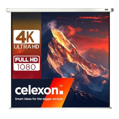 Image de Ecran de projection manuel CELEXON 160 x cm Format 1:1 Gain 1.0 Dos noir opaque