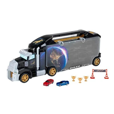 Image de Theo Klein 3500 MACK Camion transporteur de voitures avec rampe départ intégrée 26 compartiments Jouet pour enfants à partir 3 ans