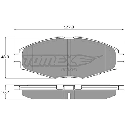 Image de TOMEX brakes TX 10 80 Jeu de plaquettes frein Essieu avant CHEVROLET: Matiz, Spark, DAEWOO: Matiz I 3/5 portes, Lanos Berline
