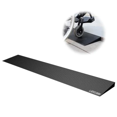 Image de LIEKUMM Rampe de Seuil, 2,5 cm en Caoutchouc pour Fauteuil Roulant, Surface antidérapante Portes Roulant et salles Bain