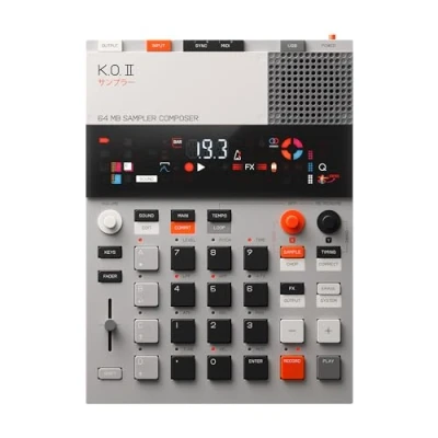Image de teenage engineering EP133 K.O. II sampler, drum machine and sequencer with built in microphone effects