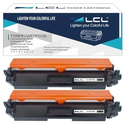 Image de LCL Cartouche de Toner Compatible 30A 30X CF230A CF230X 3500Pages (2Noir) Remplacement pour HP Laser Jet Pro M203D M203DN M203DW MFP M227SDN M227D M227FDN M227FDW M203 M227
