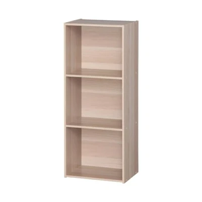 Image de Iris Ohyama, Meuble de rangement, Bibliothèque, avec 3 étagères, Grande capacité, Multifonctionnel, Solide, Bureau, Chambre, Salon Office Basic Rack CX 3FN Marron Clair