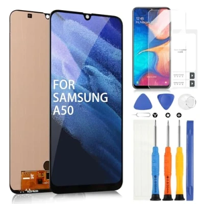 Image de ARSSLY OLED pour Samsung Galaxy A50 2019/A50S LCD Écran A505 Affichage Digitizer Tactile Remplacement Assembly SM A505F avec outils (noir, 6,4&quot;)