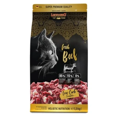 Image de LEONARDO Fresh Beef [1,5 kg] Nourriture pour Chats sèche avec 85% de Viande fraîche complète Adultes Toutes Races à partir 1 an