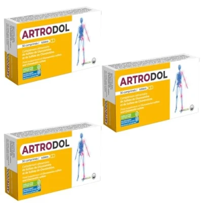 Image de Complement alimentaire articulation les os Flexibilité et le cartilage avec une dose élevée de chondroïtine glucosamine Agips Artrodol 90 comprimés (3 boîtes)
