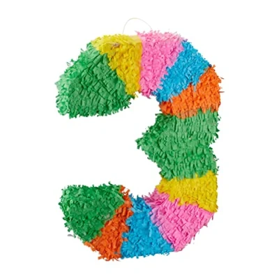 Image de Relaxdays Pinata Chiffre 3, 10025189_905, Coloré, 3