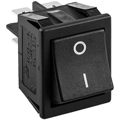 Image de BeMatik Interrupteur à Bascule momentané Noir DPST 4 Broches
