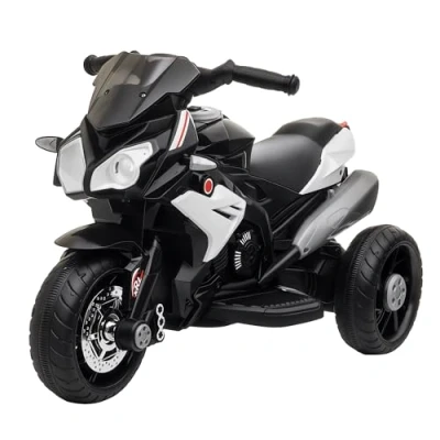 Image de HOMCOM Moto électrique pour Enfants 3 Ans Roues 6 V Km/h Effets Lumineux et sonores Noir