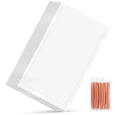 Image de AiQInu Sacs sous Vide Alimentaire 50 Sachets, 15cm x 25cm Foodsaver Sac Vide, Réutilisable, Solide et Durable, sans BPA, pour Machine la Conservation des Aliments