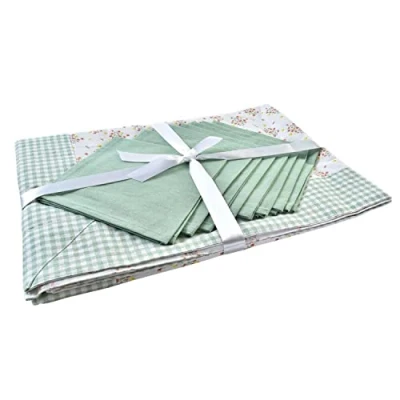 Image de Set de Table DKD HOME DECOR Vert Polyester et Coton 34 x 44 35 cm Estándar